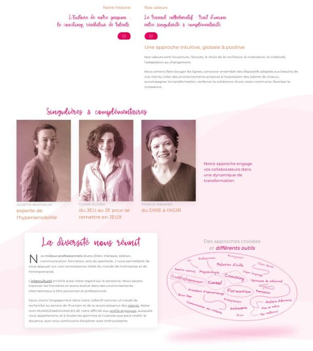 Capture d'écran d'une page du site